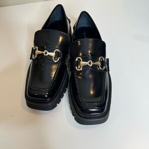 Open edit (Nordstrom) horse bit black loafers size 8